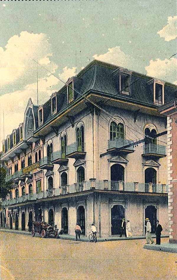 Hotel Central, postal de 1880.