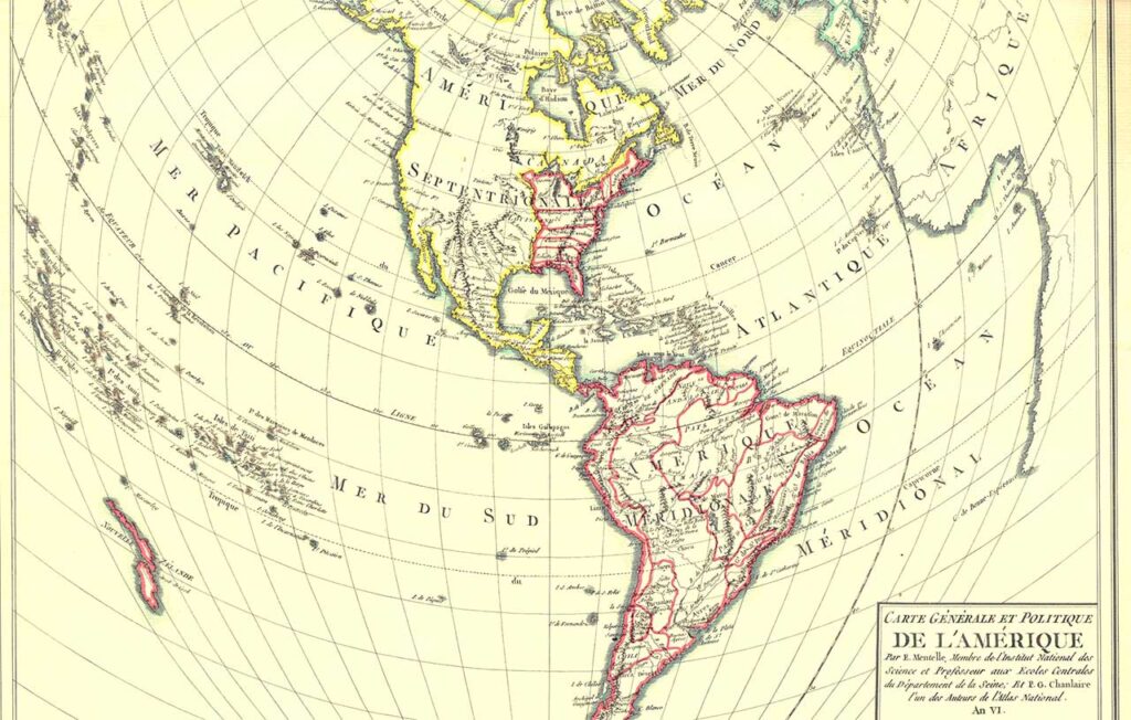 Mapa en la Biblioteca del Canal de Panamá