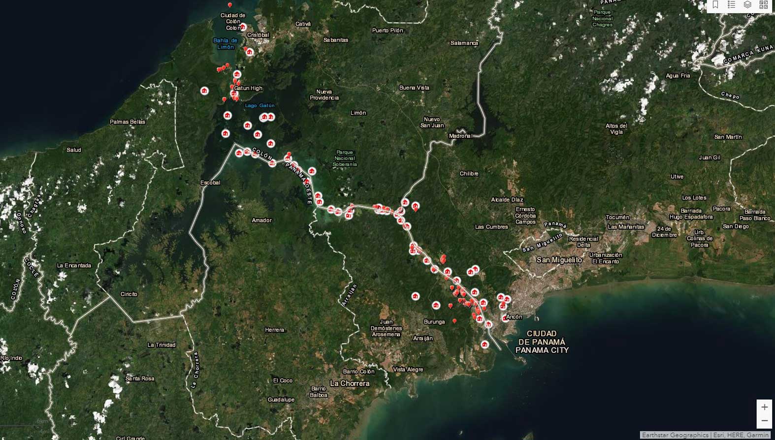 El mapa de los hallazgos - El Faro - Canal de Panamá