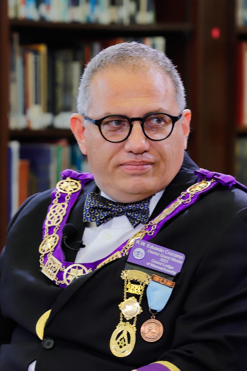 Eduardo Crocamo, Gran Maestro Distrital del Grand Lodge of Massachusetts at the Panama Canal.